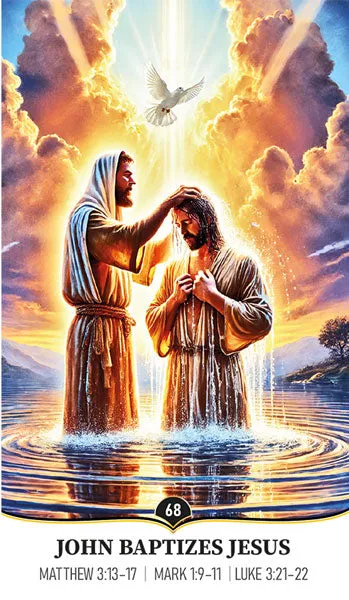 Biblicards card: John Baptizes Jesus